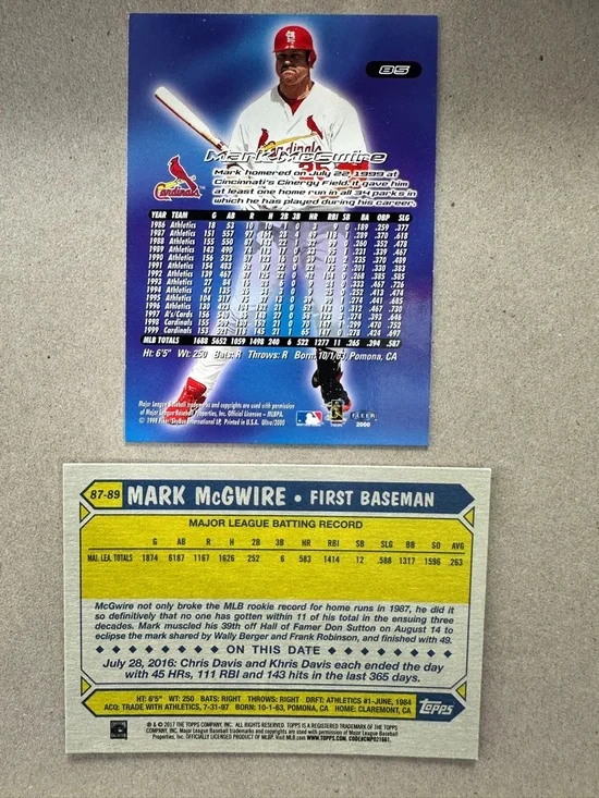 Mark McGwire Cardinals lot of 8 - Picture 7 of 11